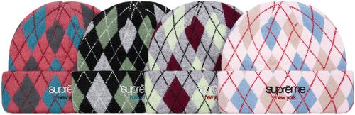 Supreme FW21 Argyle Cashmere Beanie