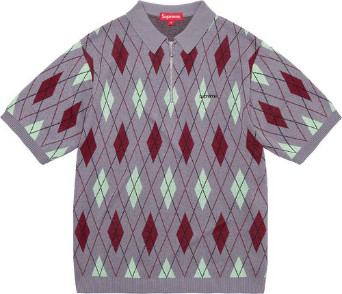 Supreme FW21 Argyle Zip Polo
