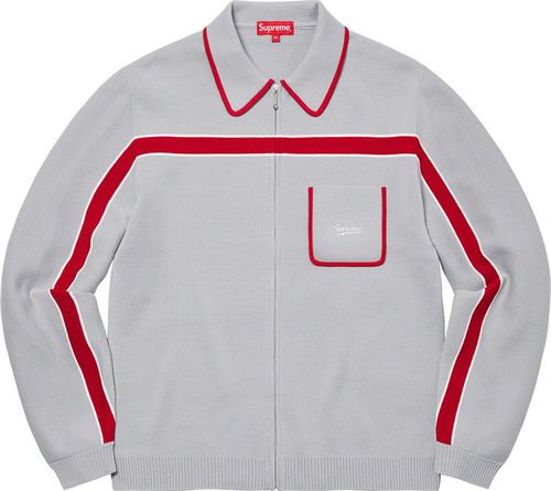 Supreme FW21 Chest Stripe Zip Up Cardigan