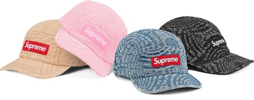 Supreme FW21 Circles Jacquard Denim Camp Cap