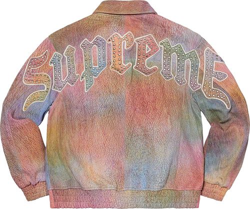 SLN Official - Pebbled Leather Varsity Jacket