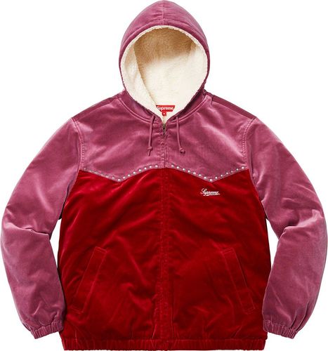 Supreme FW21 Studded Velvet Hooded Work Jacket
