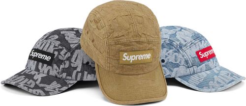 Supreme Fat Tip Jacquard Denim Camp Cap streetwear style