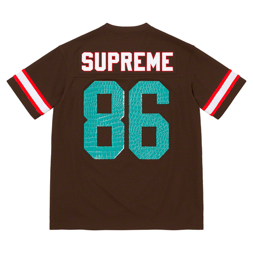 Supreme Faux Croc Football Jersey streetwear style news fashion