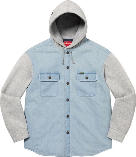 Supreme Fleece Hooded Denim Shirt streetwear style hypebeast brand news