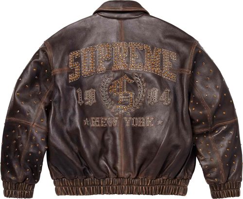 Supreme GEM STUDDED LEATHER JACKET