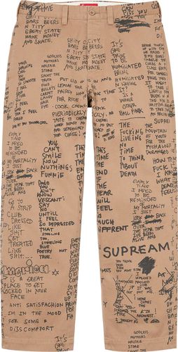 Supreme GONZ POEMS CHINO PANT streetwear style fashion