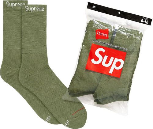 Supreme®:Hanes® Crew Socks (4 Pack)