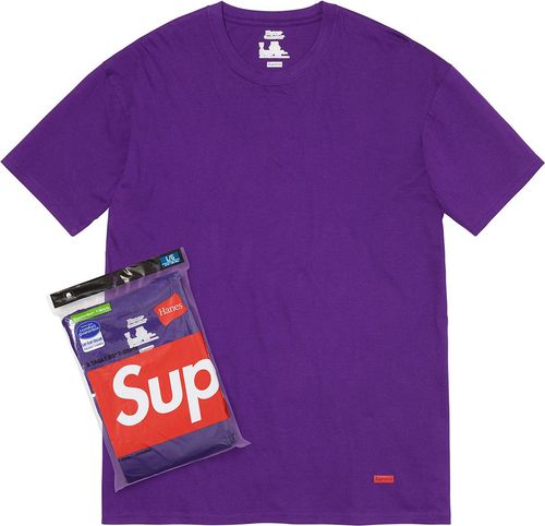 Supreme : Hanes Purple Tagless Tees