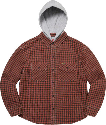 Supreme Houndstooth Flannel Hooded Shirt streetwear style hypebeast brand news