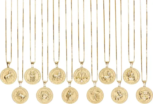 Supreme:Jacob&Co 14K Gold Zodiac Pendant
