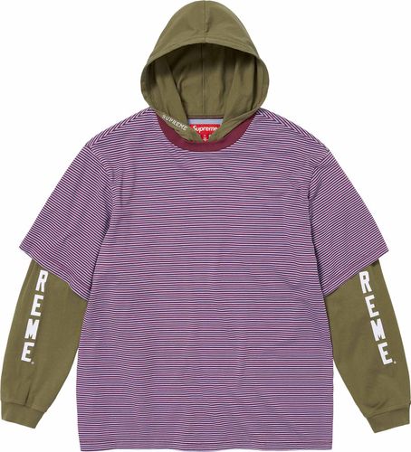 Supreme LAYERED HOODED L:S TOP