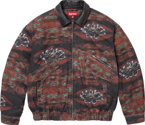 Supreme LEATHER COLLAR UTILITY JACKET