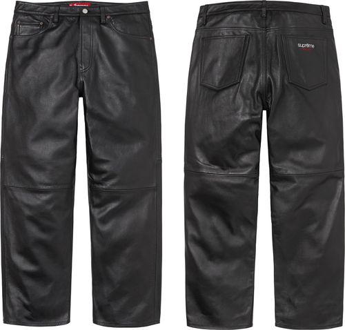 Supreme Leather Baggy 5-Pocket Jean FW24
