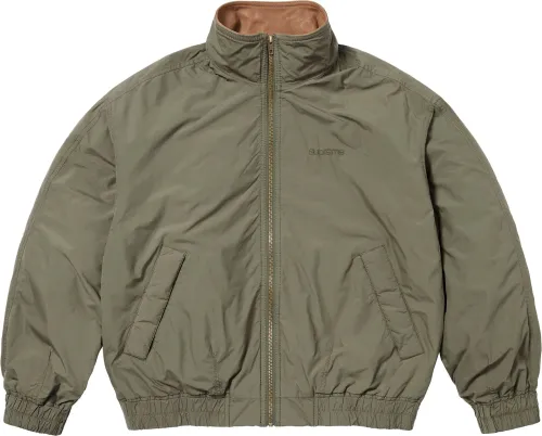 Supreme Leather Collar Utility Jacket