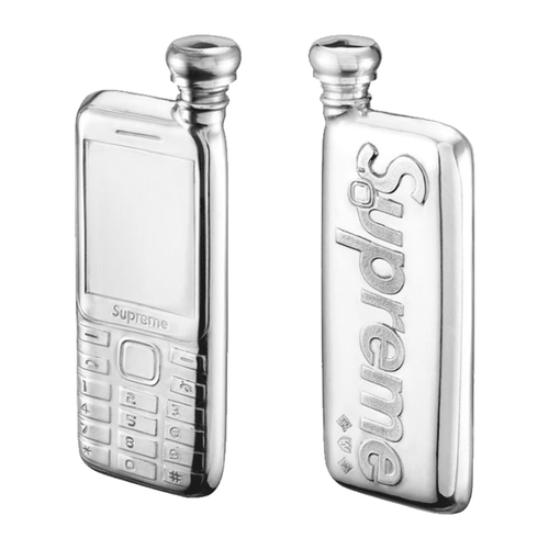 Supreme Mobile Phone Pewter Flask