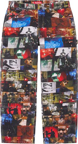 Supreme NAS and DMX Collage double Knee Painter Pant