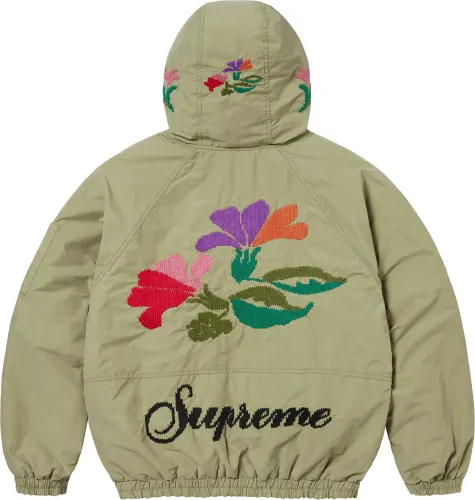 Supreme NEEDLEPOINT HOODED JACKET