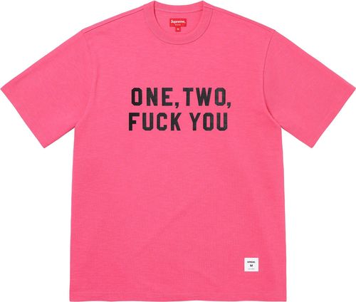 Supreme ONE TWO FUCK YOU S:S TOP streetwear style collab