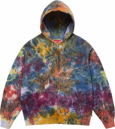 Supreme OVERDYED SMALL BOX ZIP UP HOODED SWEATSHIRT