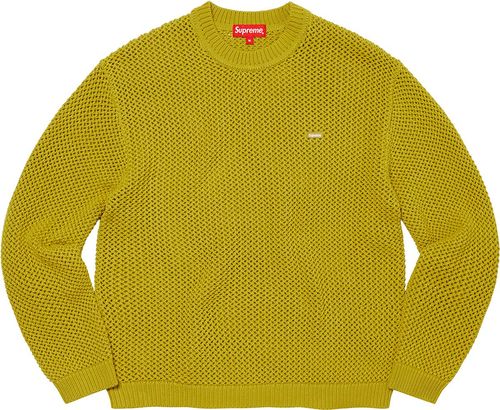 Supreme Open Knit Small Box Logo Sweater streetwear fashion style