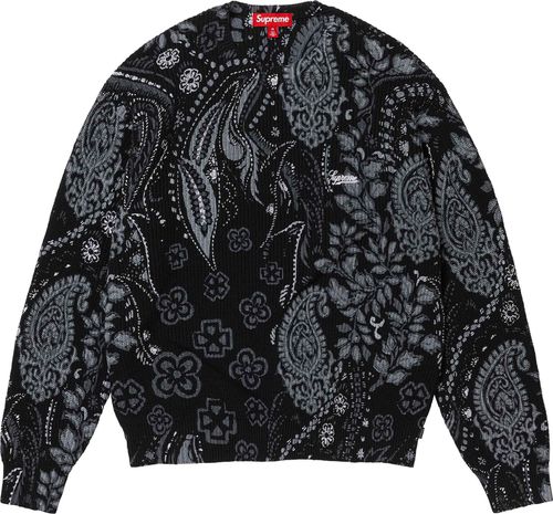 Supreme PRINTED PAISLEY SWEATER