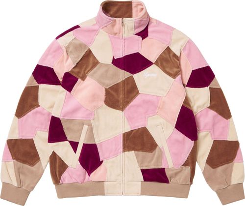 Supreme Patchwork Velour Track Jacket