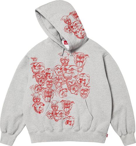 Supreme Pitbulls Embroidered Hooded Sweatshirt