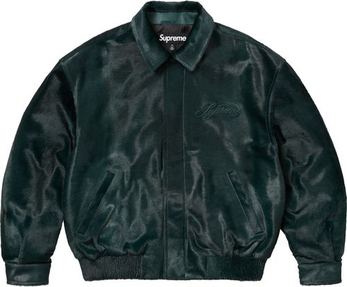 Supreme Ponyhair Varsity Jacket