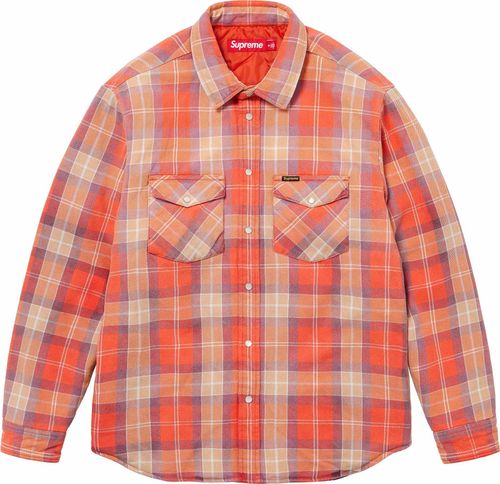 Supreme QUILTED FLANNEL SNAP SHIRT