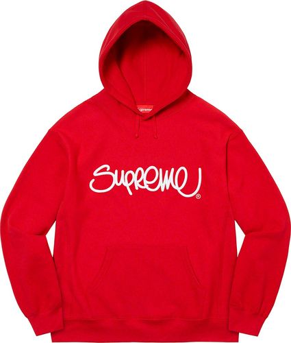 Supreme Raised Handstyle Hooded Sweatshirt streetwear fashion style