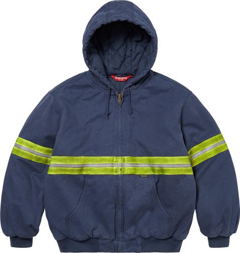 Supreme Reflective Stripe Hooded Work Jacket