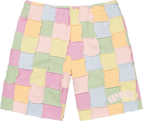 Supreme Reverse Patchwork Sweatshort streetwear style