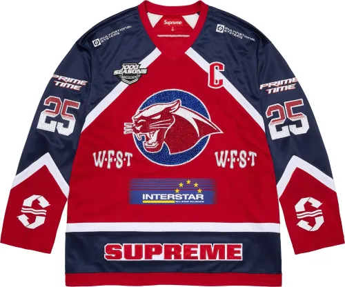 Supreme Rhinestone Hockey Jersey