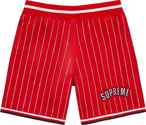 Supreme Rhinestone Stripe Basketball Short streetwear fashion