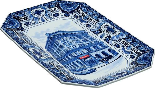 Supreme Royal Delft Hand-Painted 190 Bowery Large Plate