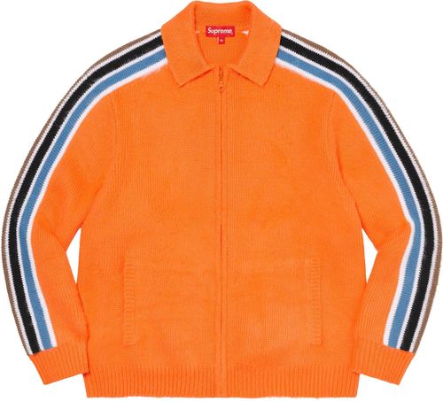 Supreme SLEEVE STRIPE ZIP UP SWEATER streetwear fashion brand