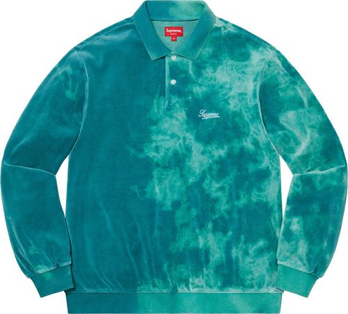 Supreme SS21 Bleached Velour L:S Polo