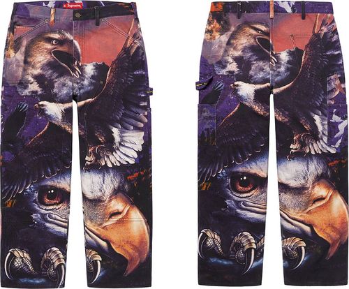 Supreme SS21 Eagle Double Knee Denim Painter Pant
