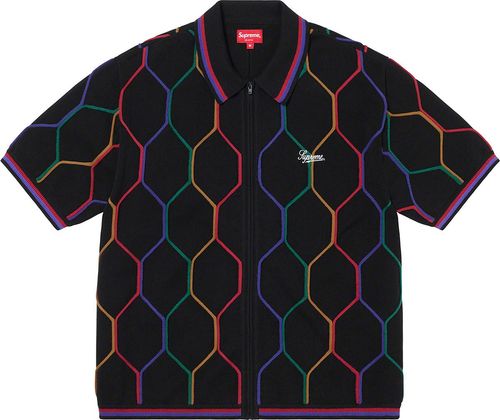 Supreme SS21 Hex Zip Up Polo