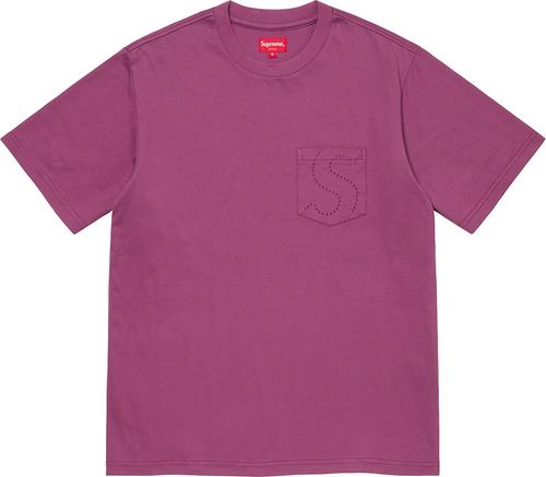 Supreme SS21 Laser Cut S Logo Pocket Tee