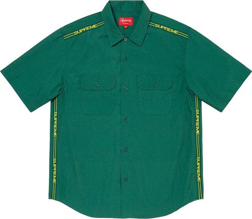 Supreme SS21 Logo Rib S:S Work Shirt