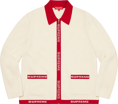 Supreme SS21 Logo Trim Zip Up Cardigan