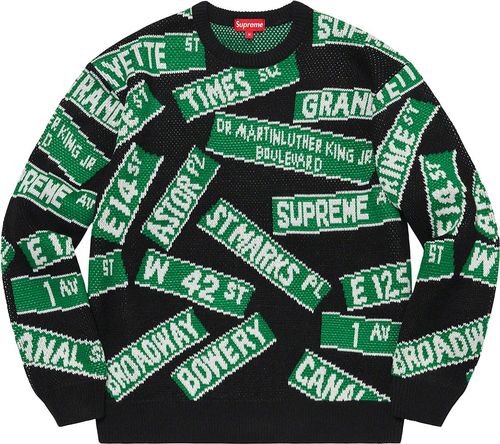 Supreme SS21 Street Signs Sweater
