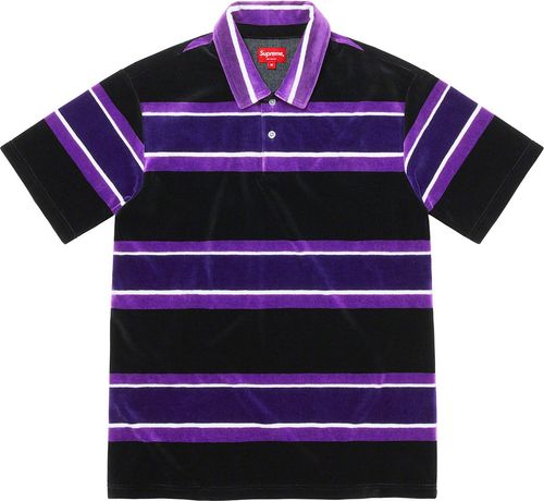 Supreme SS21 Stripe Velour Polo