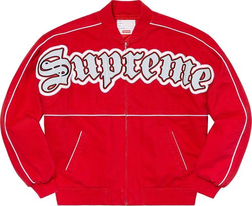 Supreme SS21 Twill Old English Varsity Jacket