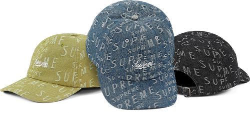Supreme SS21 Warp Jacquard Logos Denim 6-Panel