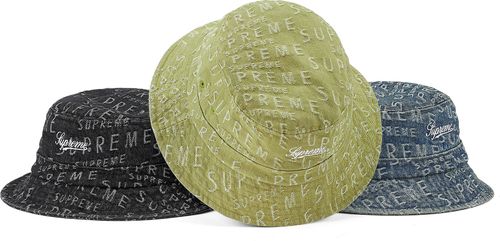 Supreme SS21 Warp Jacquard Logos Denim Crusher