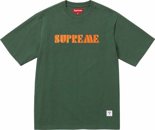 Supreme STENCIL EMBROIDERED S:S TOP