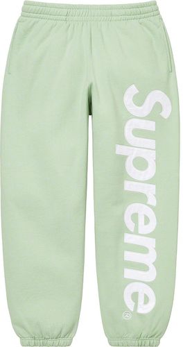 Supreme Satin Applique Sweatpant streetwear style collab news info hypebeast brand
